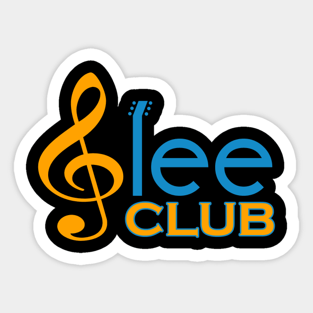 Glee Club Yellow and Blue T Shirt Sticker by oldrockerdudes